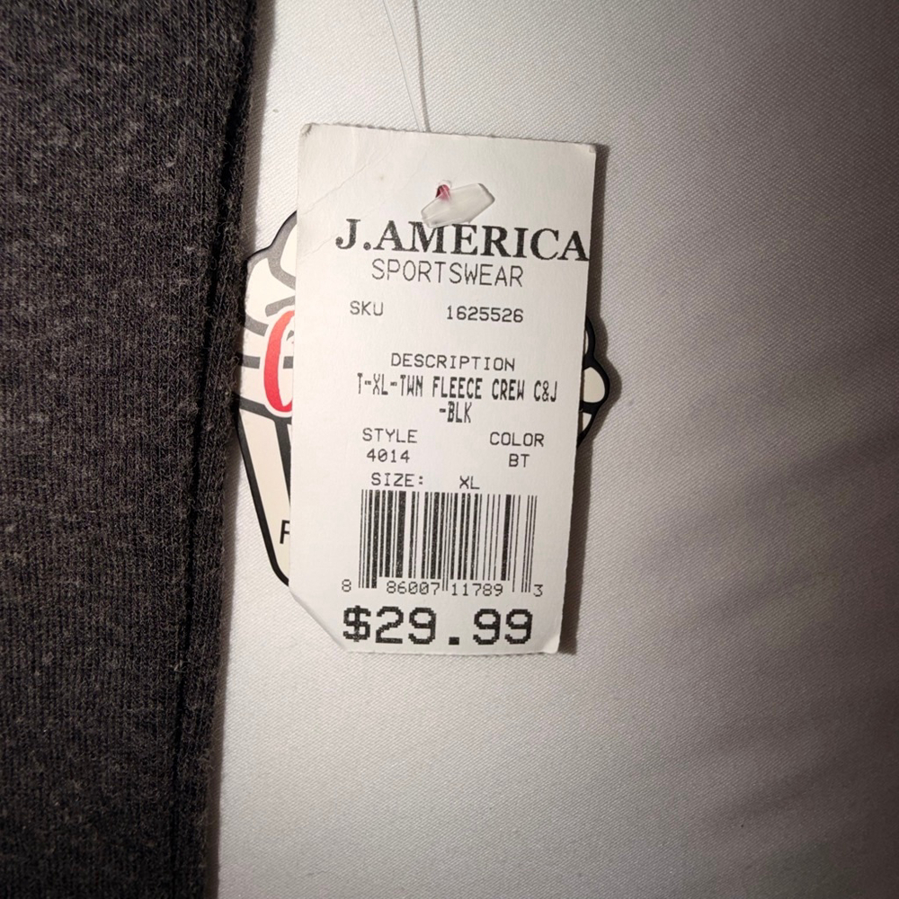J. America Women XL Charcoal Gray Fleece T-Shirt Cupcakes and Jesus Glitter NWT - Picture 9 of 9